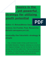 Back to Basics is the Simple Yet Effective Strategy for Utilising Youth Potential Poster