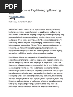 Script Para Sa Buwan Ng Wika