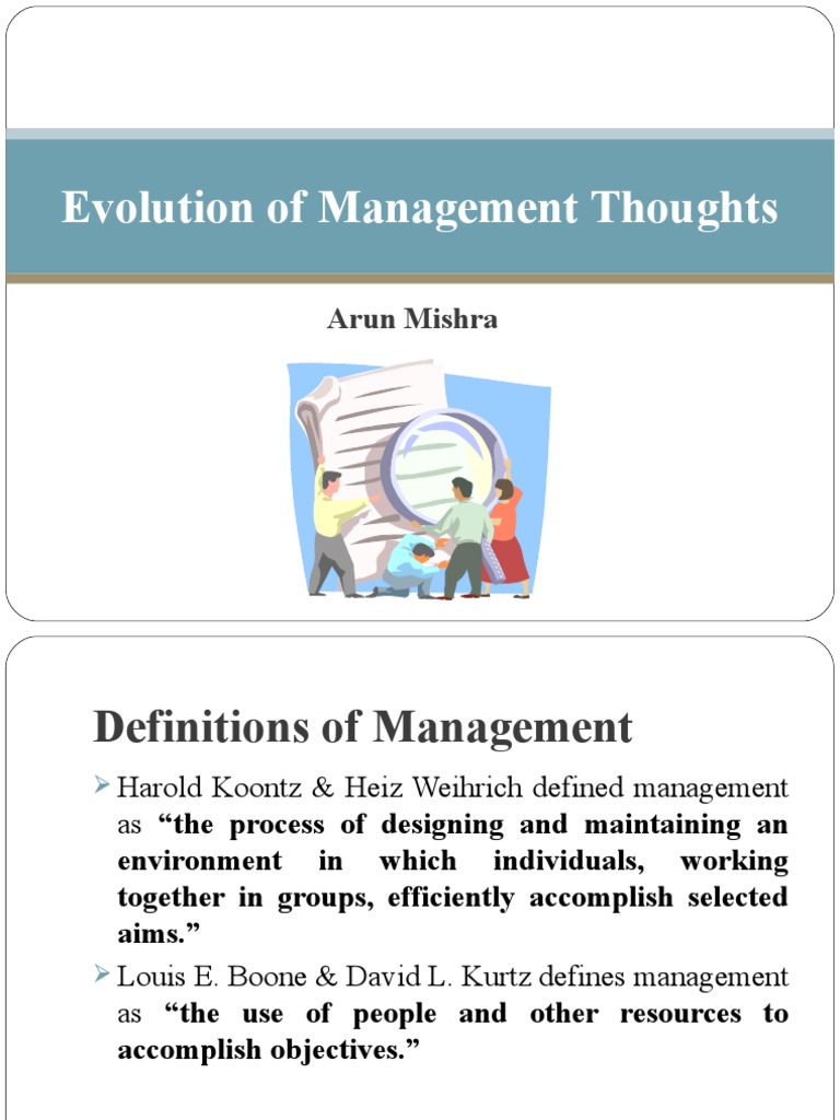Evolution of Management Thought | PDF | System | Employment