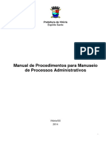 Manual de Procedimentos Para Manuseio de Processos Administrativos