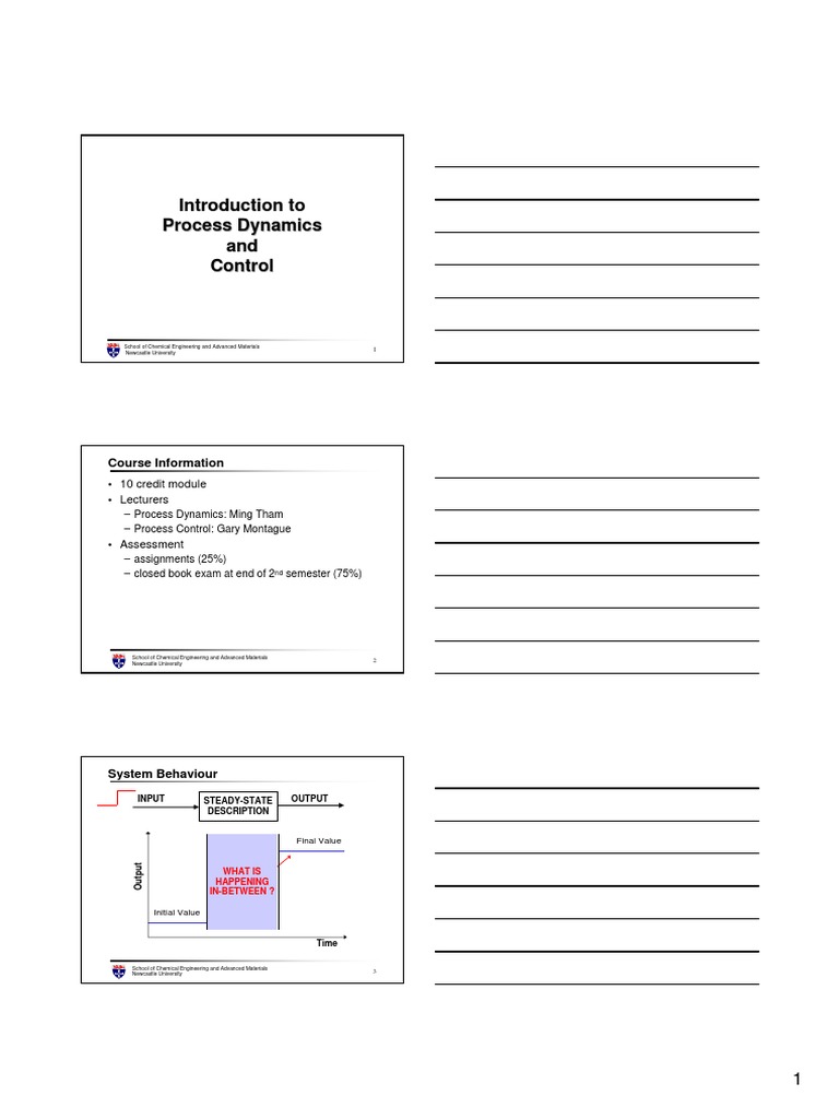 Introduction To Process Dynamics and Control | PDF