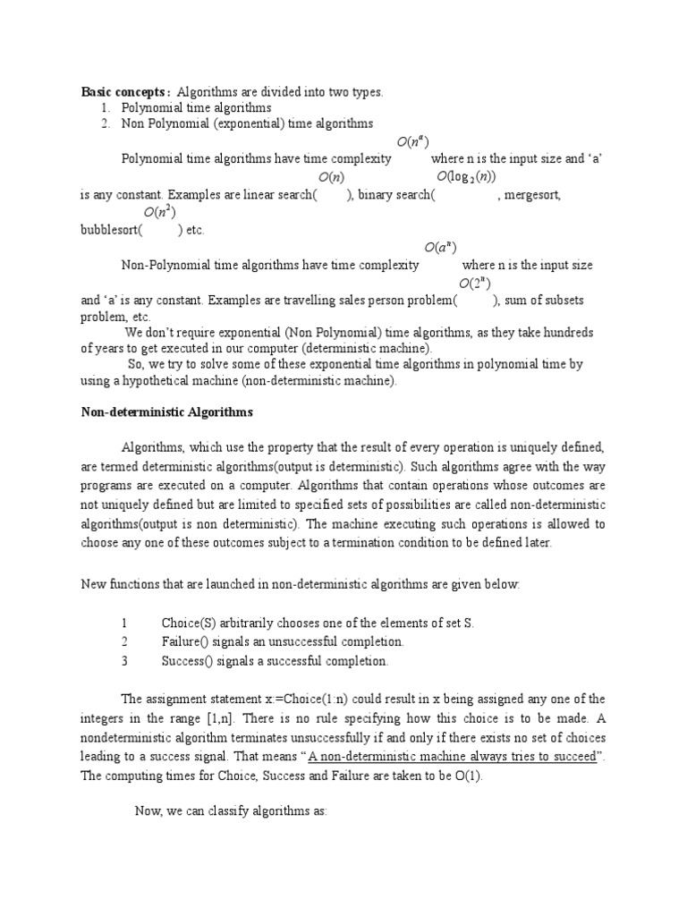 Understanding Polynomial vs Non-Polynomial Algorithms | PDF