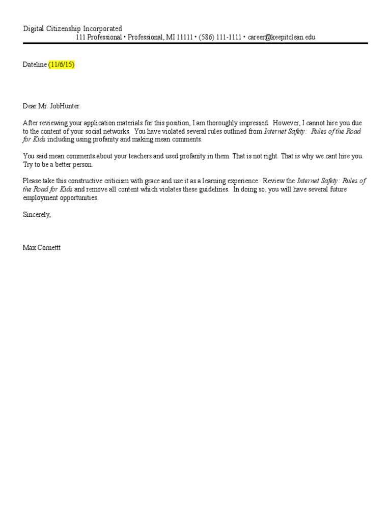 Rejection Letter 20140226 133117 5 | PDF
