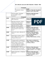 Program Actiuni Culturale Ziua Nationala a Culturii 2016