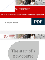 Organizational Structure: in The Context of International Management