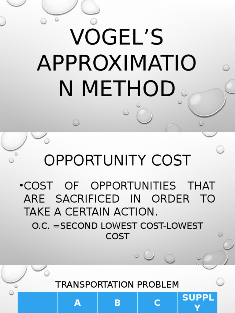 Vogel's Approximation Method Guide | PDF | Science & Mathematics ...