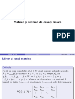 Matrice Si Sisteme de Ecuat II Liniare: Lect - Dr. M.Chi S Curs 0