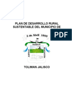 Plan de Desarrollo Rural Toliman Jalisco