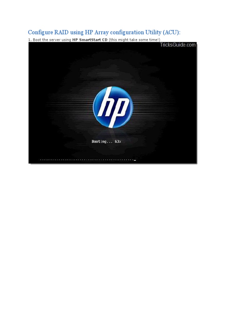 Configure RAID Using HP Array Configuration Utility | PDF ...