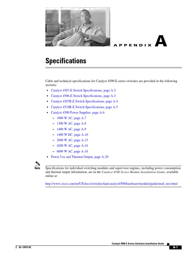 Cisco Catalyst 4500 Series | PDF | Power Supply | Electricity