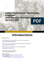 PMP Student Orientation Spring 2016