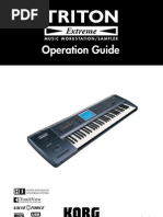 Korg Triton Extreme Operation Guide