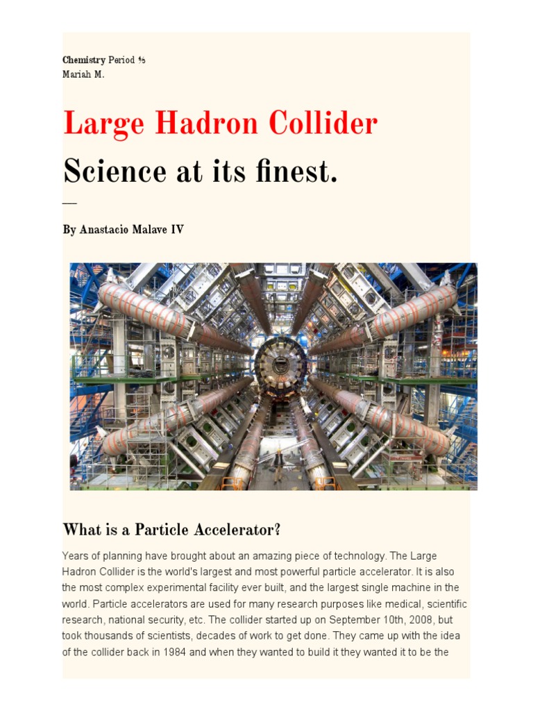 Large Hadron Collider | PDF | Large Hadron Collider | Particle Accelerator