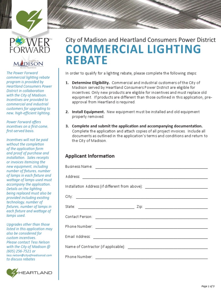 2016 Commercial Lighting PDF Rebate (Marketing) Lighting