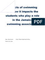 Impacts of swimming on Jamaican students