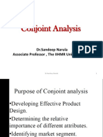 Conjoint Analysis: DR - Sandeep Narula Associate Professor, The IIHMR University, Jaipur