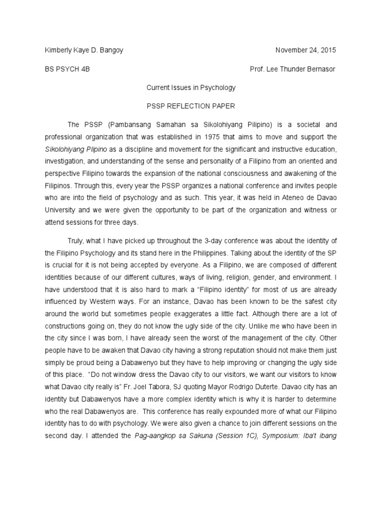 PSSP Insight Paper PDF Psychology Behavioural Sciences