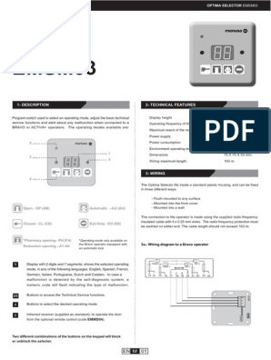 Selectoroptimaen Manual Pdf Electrical Wiring Electromagnetism