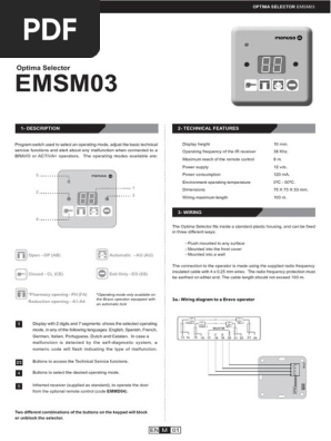 Selectoroptimaen Manual Pdf Electrical Wiring Electromagnetism