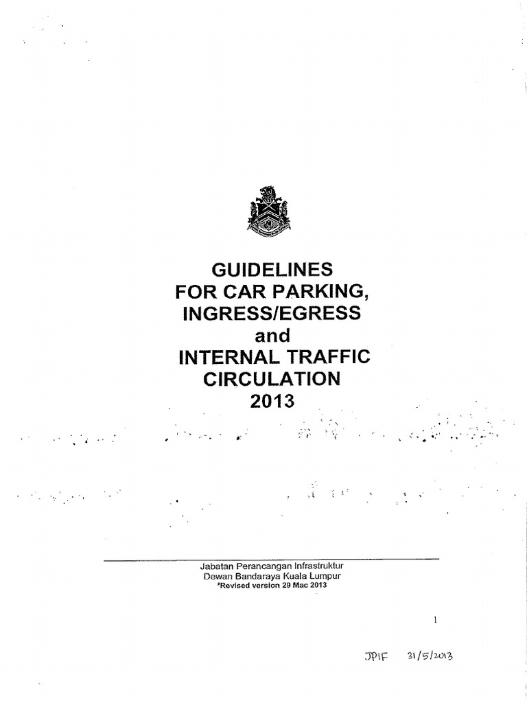 Guidelines For Car Parking, Ingress Egress and Internal Traffic ...