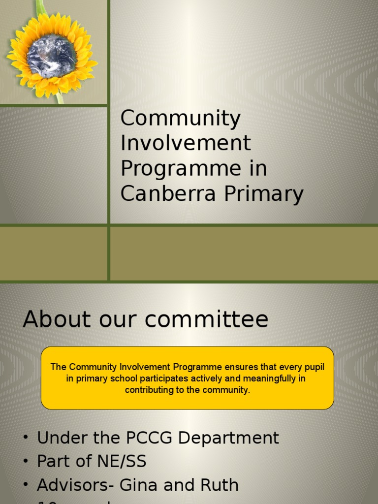 Canberra Primary Community Involvement Program | PDF | Career & Growth ...