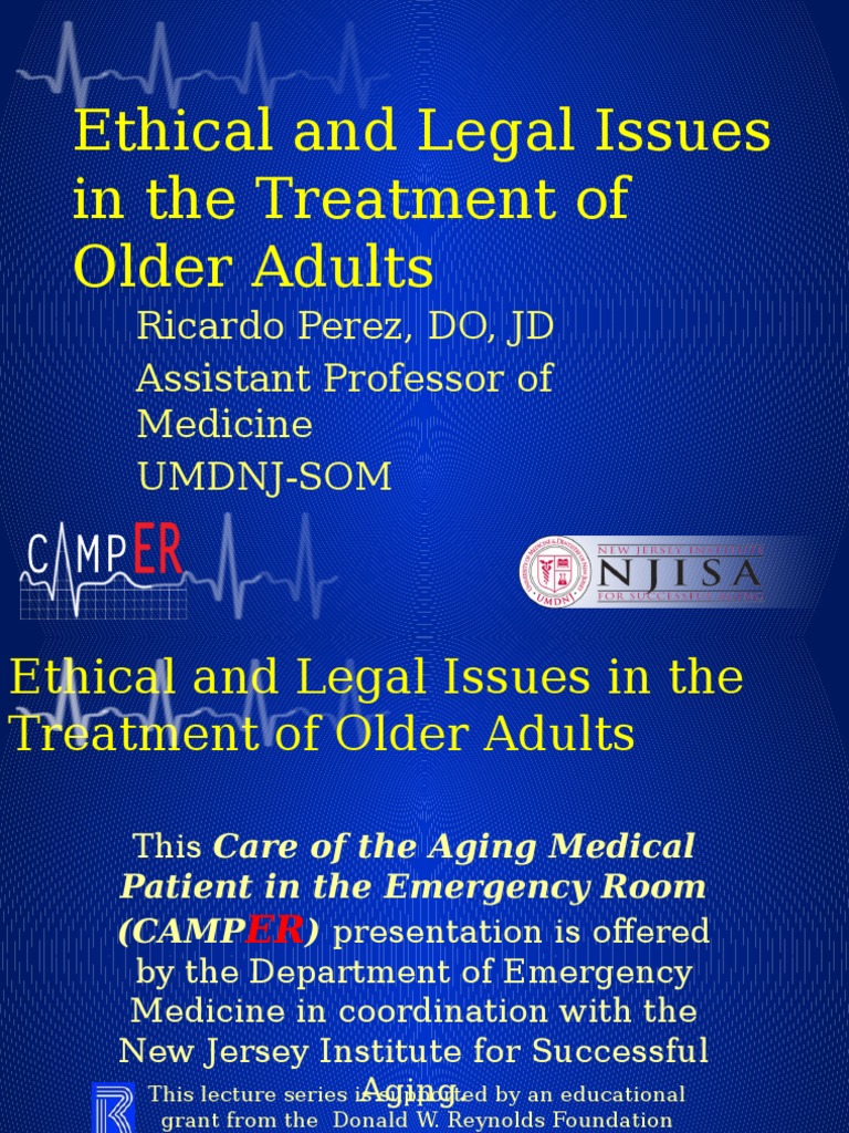 Ethical and Legal Issues in The Treatment of Older Adults | PDF ...