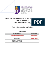 Csc134 Computers & Information Processing: Lab Assignment 1 (2%)