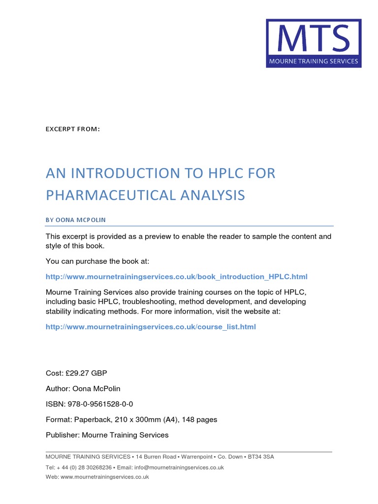Preview Book Introduction HPLC PDF High Performance Liquid
