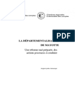 Rapport Thematique Departementalisation Mayotte