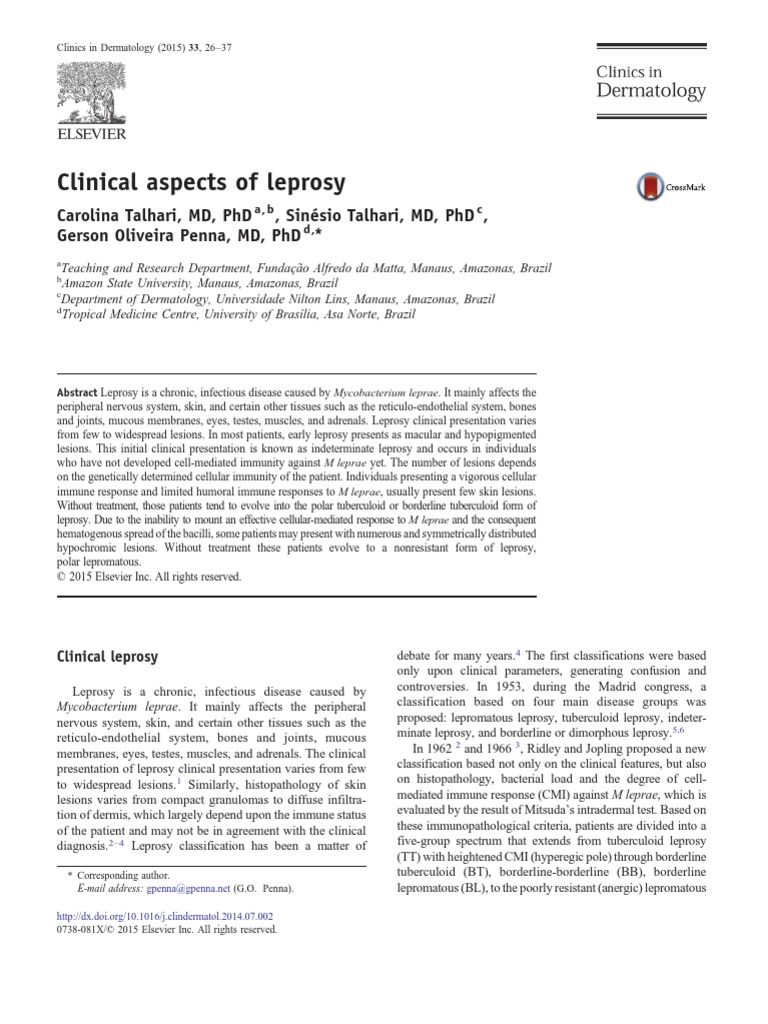research paper on leprosy disease