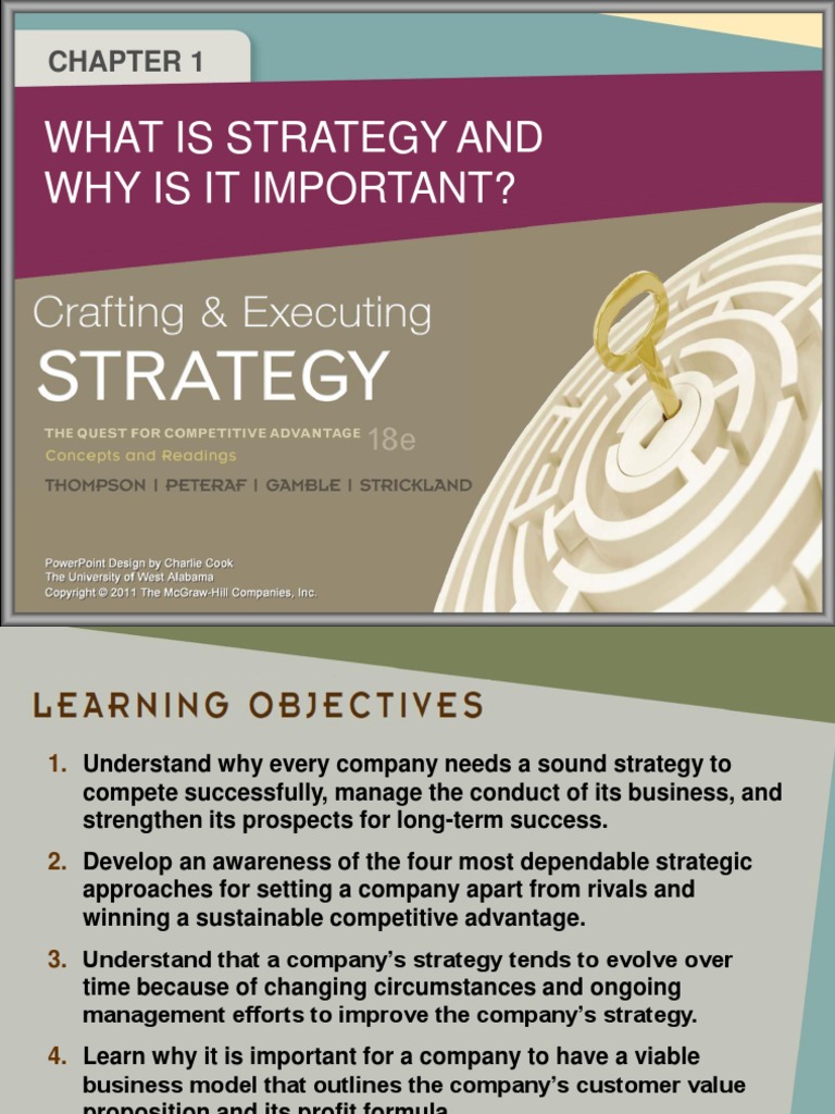 Crafting & Executing Strategy Chapter 1 Summary | PDF | Competitive ...