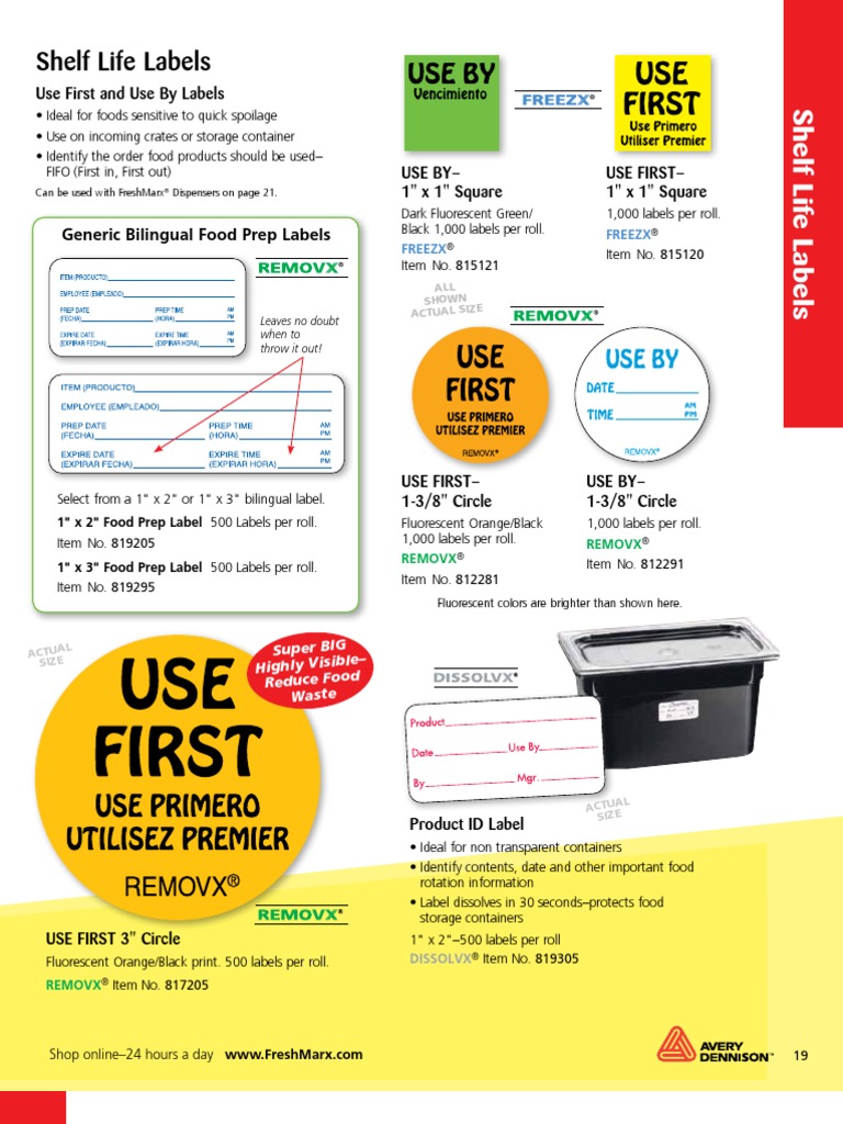 FreshMarx Shelf Life Labels from Avery Dennison Shelf Life Green
