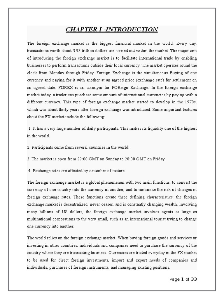 Overview of the Foreign Exchange Market | PDF | Foreign Exchange Market ...