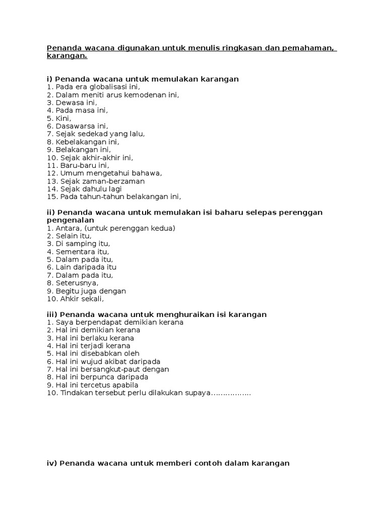 Contoh Penanda Wacana Pdf