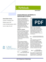 4.1 Common Measures and Statistics in Epidemiological Literature