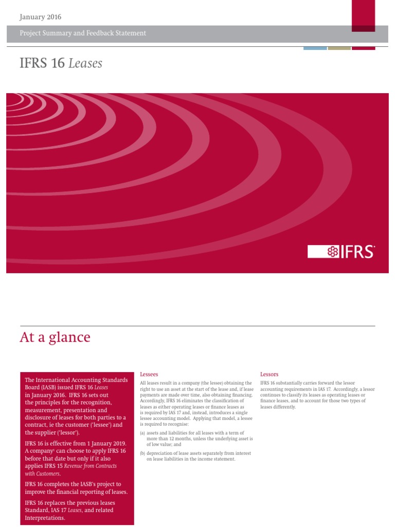 IFRS 16 Leases Financial Accounting Standards Board