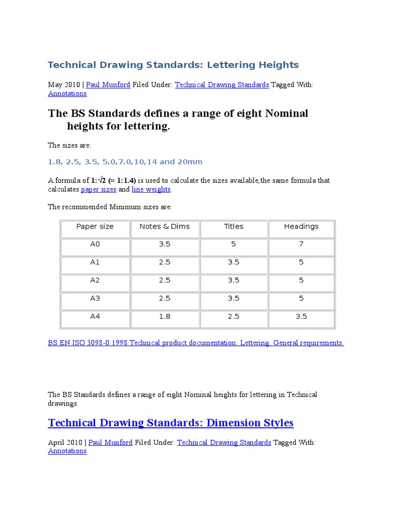 Technical Drawing Standards Technical Drawing Technology