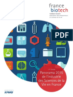 Panorama 2015 de L'industrie Des Sciences de La Vie en France®