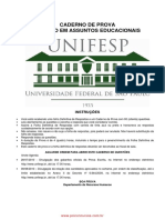 Caderno de prova para tecnico em assuntos educacionais