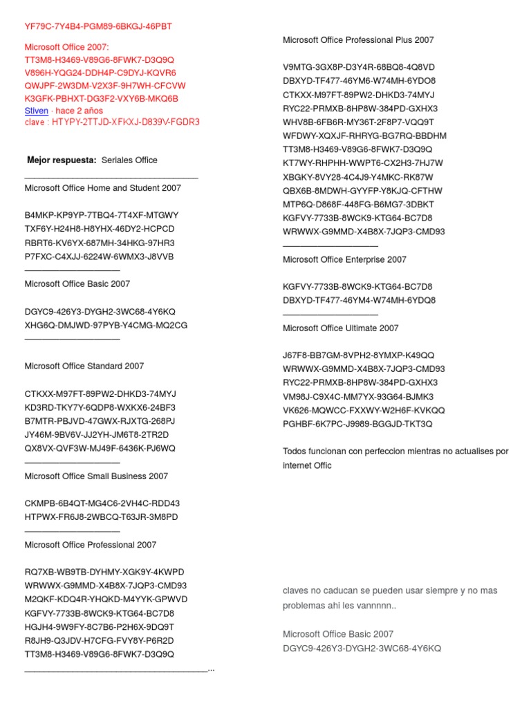 Claves Word 2010 Microsoft Office 2010 Microsoft Office