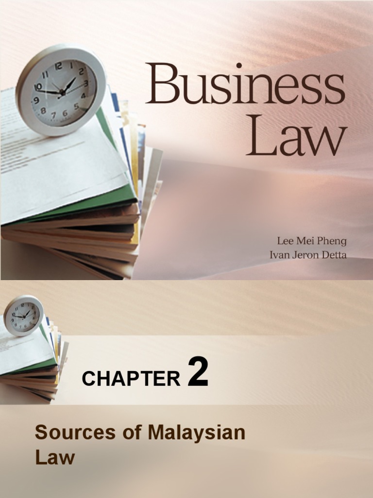 BL Chapter 2-Sources of Malaysian Law | PDF | Precedent | Statutory ...