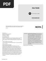 Nextel Motorola I890 User Manual