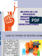 Mejora de Los Procesos Mediantes Los Principio de La Teorã A Derestricciones