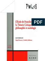 Tumultes n17-18 LÉcole de Francfort La Théorie Critique Entre Philosophie Et Sociologie 02_2001 01_2002