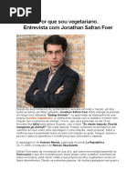 Por Que Sou Vegetariano - Entrevista Com Jonathan Safran Foer.