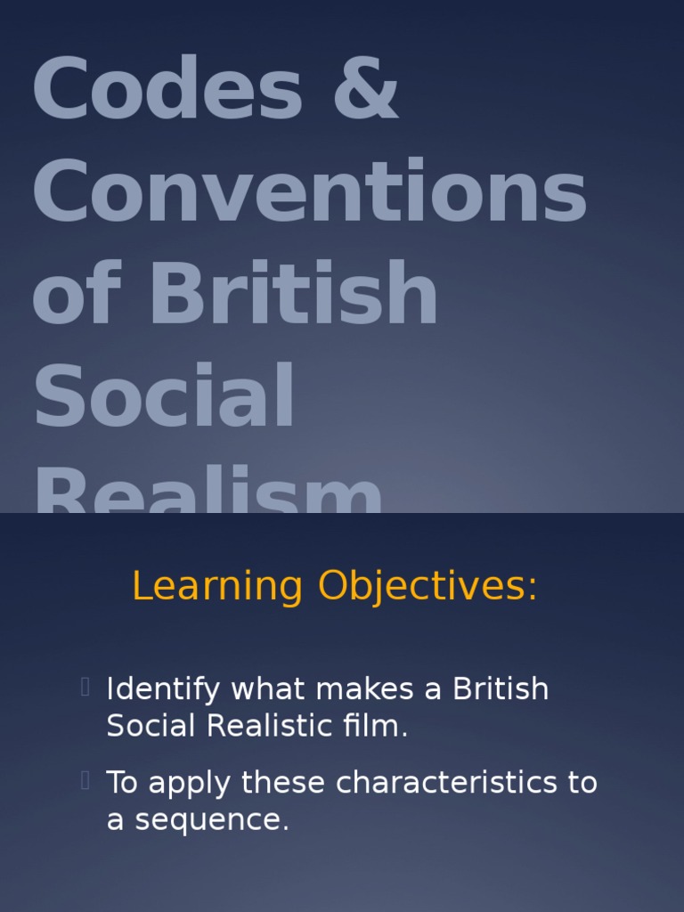 Code and Convention of British Social Realism | PDF | Games ...