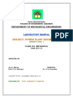 Power Plant Engg Lab Manual Be