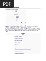 Outline of Robotics