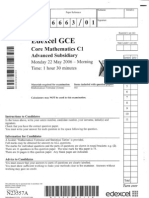 GCE Core Mathematics C1 MAY 2006