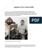 Rahasia Ketangguhan Power Speed Milik H